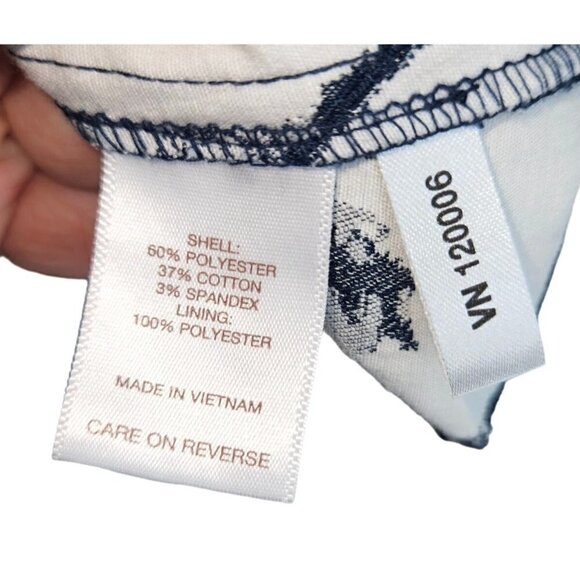 Eva Mendes Cut Out Dress Size 4 Crinkle Textured Floral Stretch Umbrella Blue - Picture 12 of 15